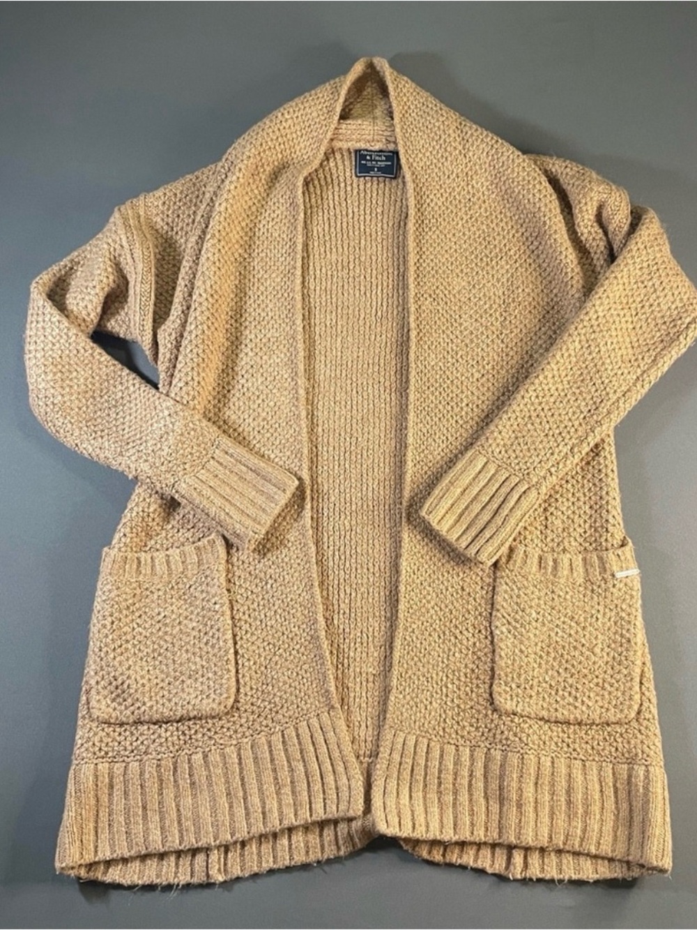 Abercrombie & Fitch Men's Shawl Collar Cardigan - Cream